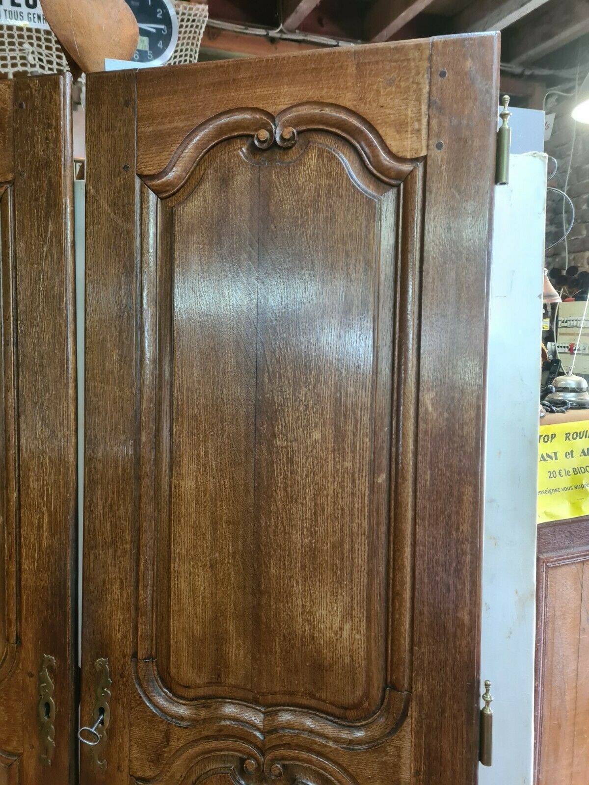 Oak closet doors pair