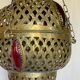 Old vintage oriental lantern pendant lamp in brass