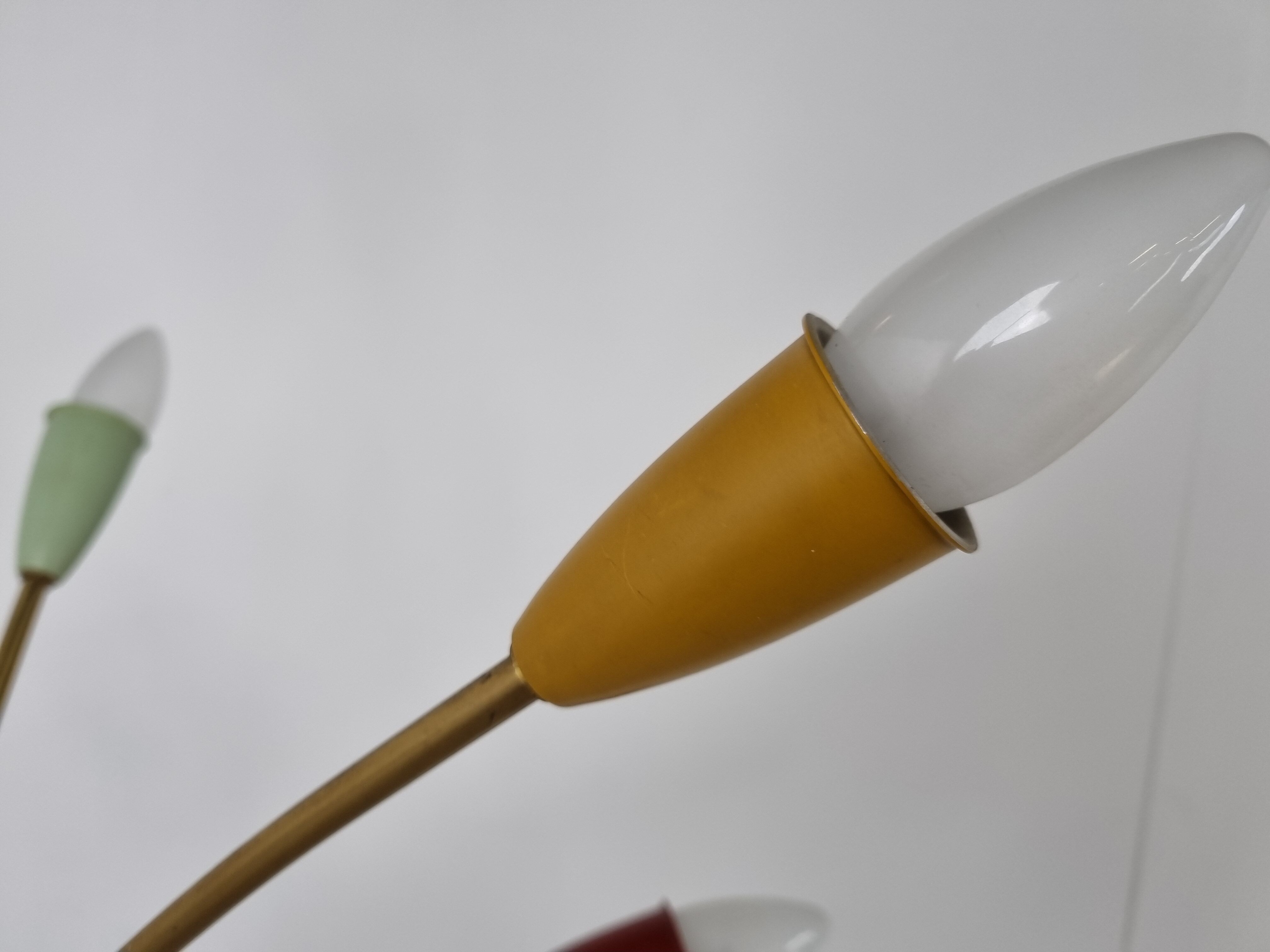 Mid century brass italian chandelier, 1960s