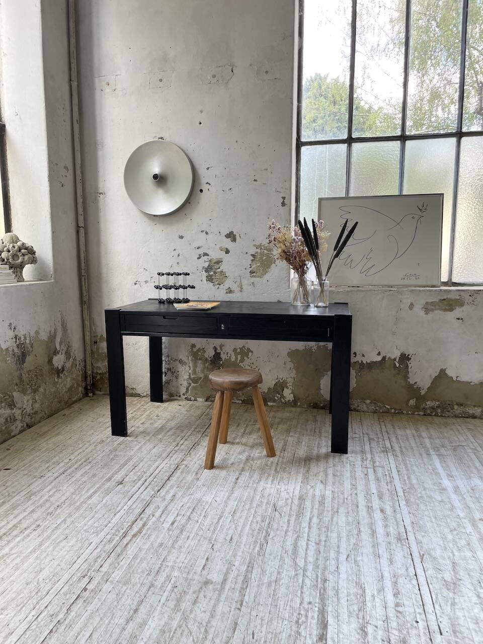 Regain black stained elm desk
