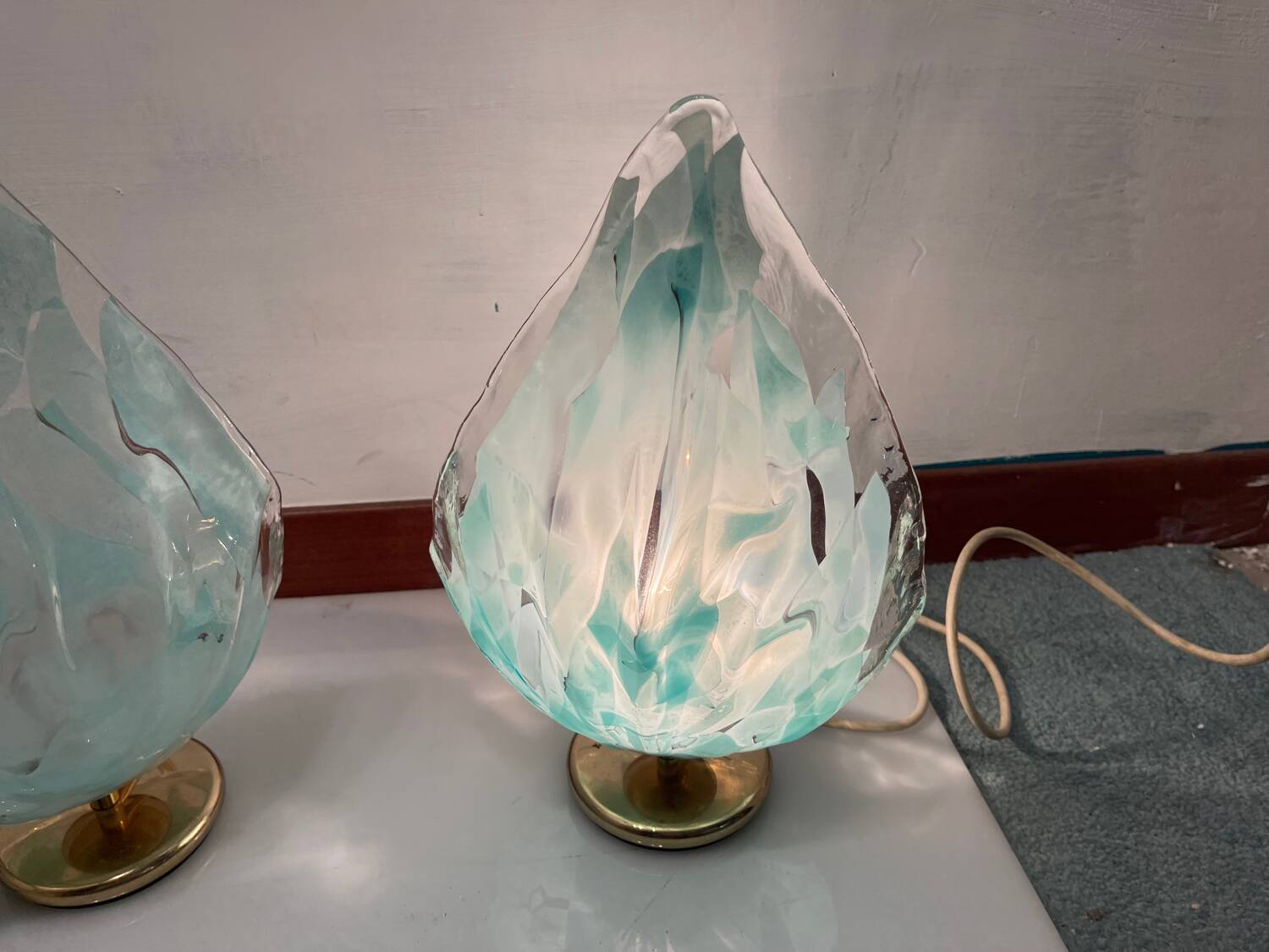 Murano Glass Table Lamps Set of 2 by La Murrina