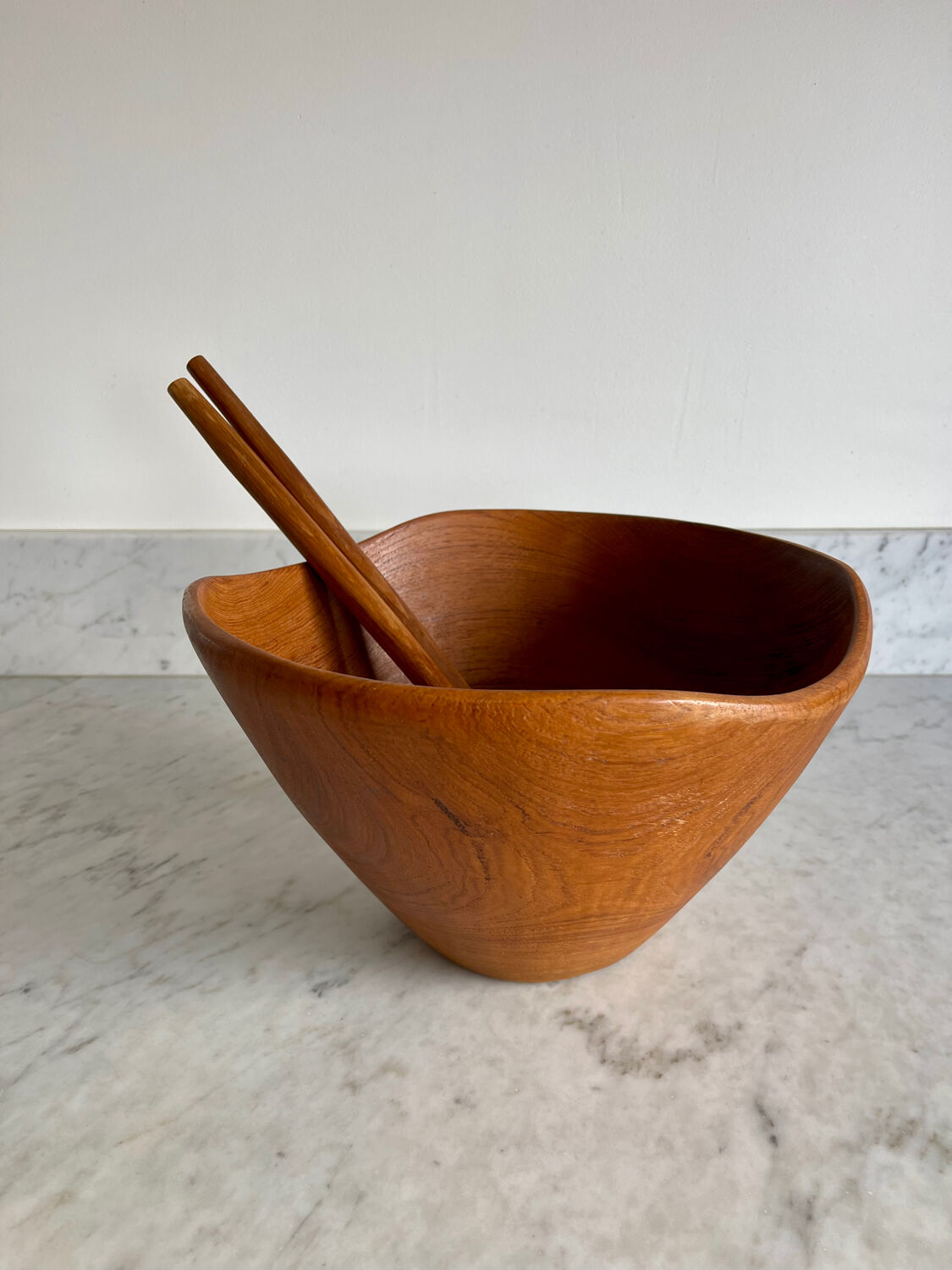 Vintage teak salad bowl