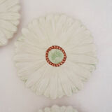 Set of 6 plates in slip "daisy"