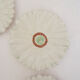 Set of 6 plates in slip "daisy"