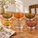 Set of 6 vintage multicoloured glass dessert bowls – 1970s