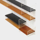 Mid century wall unit shelving system by Nisse Strinning for String AB, Sweden 1950s-1960s