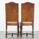 Set of 2 Wooden and Sheepskin Leather Dining Chairs from the Early 1900s