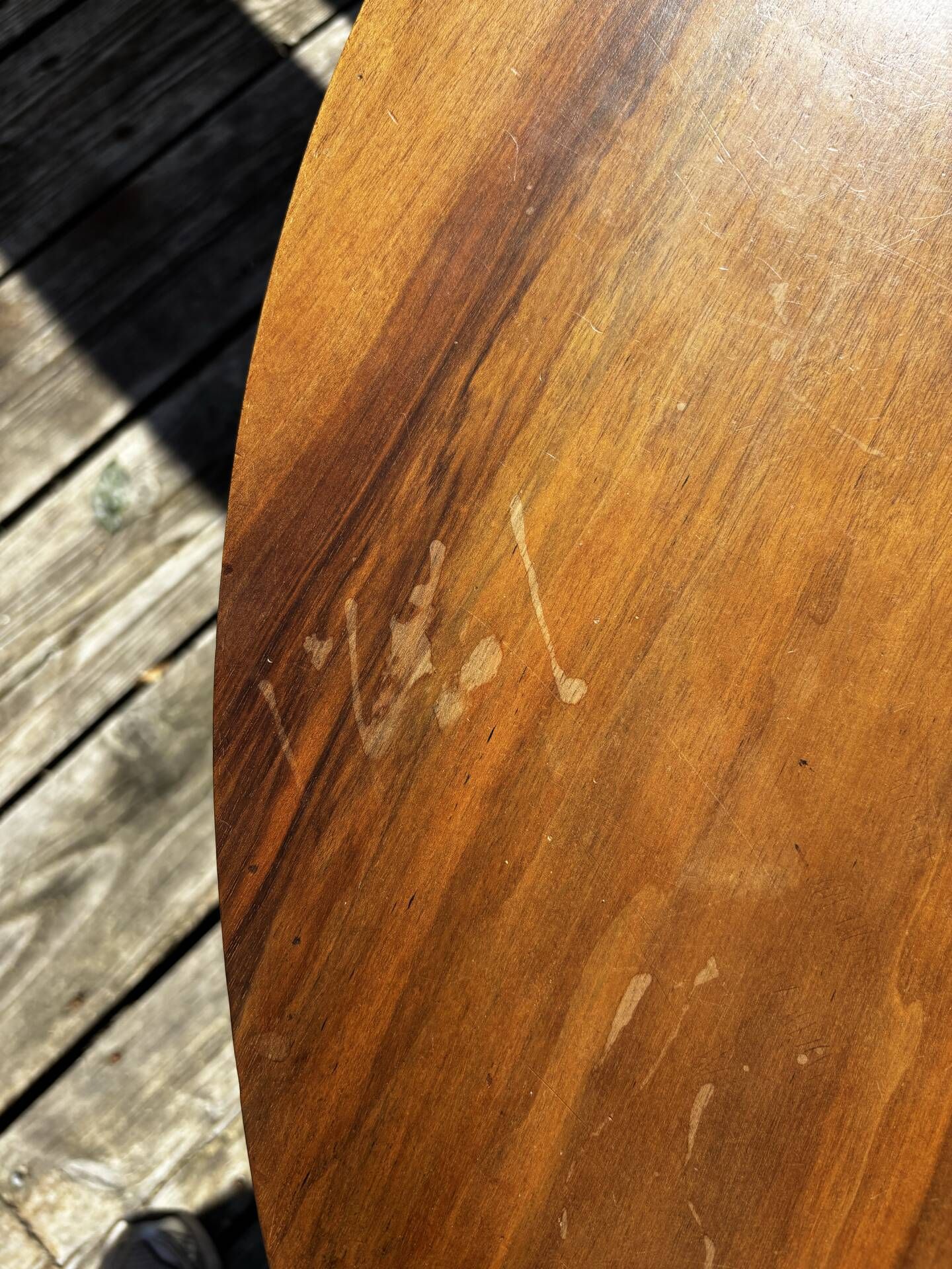 Table demi lune fin art deco années 1930