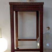 Vintage wooden wheeled side table/console