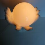 Lamp hands globe opaline