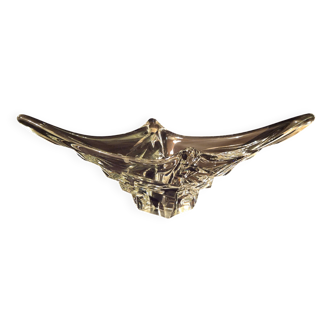 Cut crystal bowl signed daum france a459