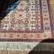 Shirvan urss oriental rug wool handmade rectangular 1940 burgundy and ecru with fringes 100% wool