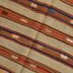 Tapis Kilim beige et bleu marine 4x5, motif ethnique, 120x146 cm