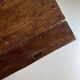 Rustic pink painted desk with brown tabletop
