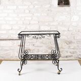 Wrought iron side table