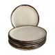 Lot de 6 assiettes émaillées en grès