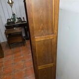 Antique double curtain oak cabinet