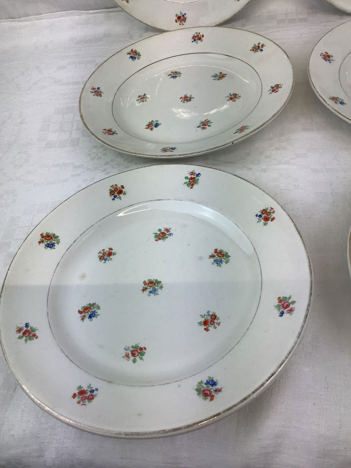6 dessert plates made in france digoin