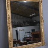 Important gilded wooden mirror, Restoration style – 19th century