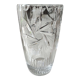 Vase vintage au Design stylé, en cristal de Bohème finement taillé -Motifs étoilés, pointes diamant