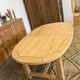 Extendable farmhouse table in solid oak
