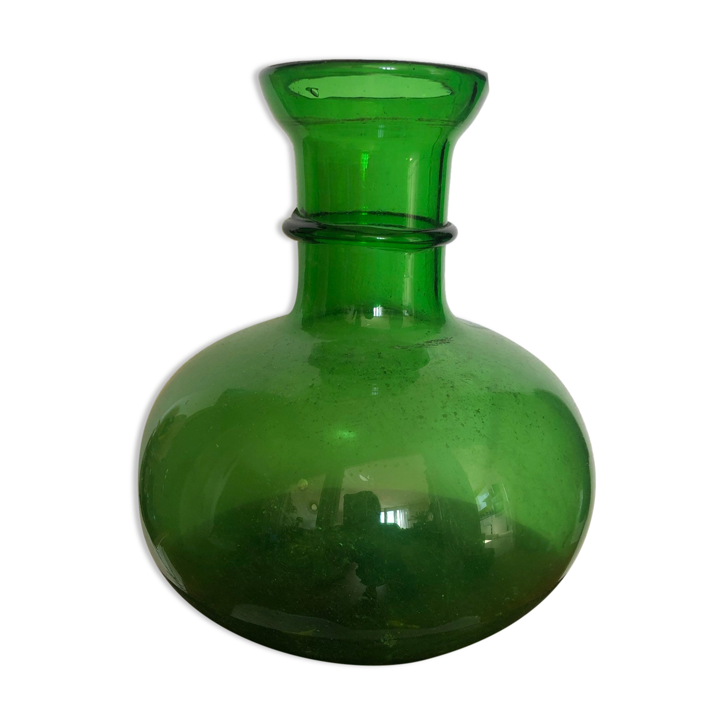 Vase en vert soufflé vert