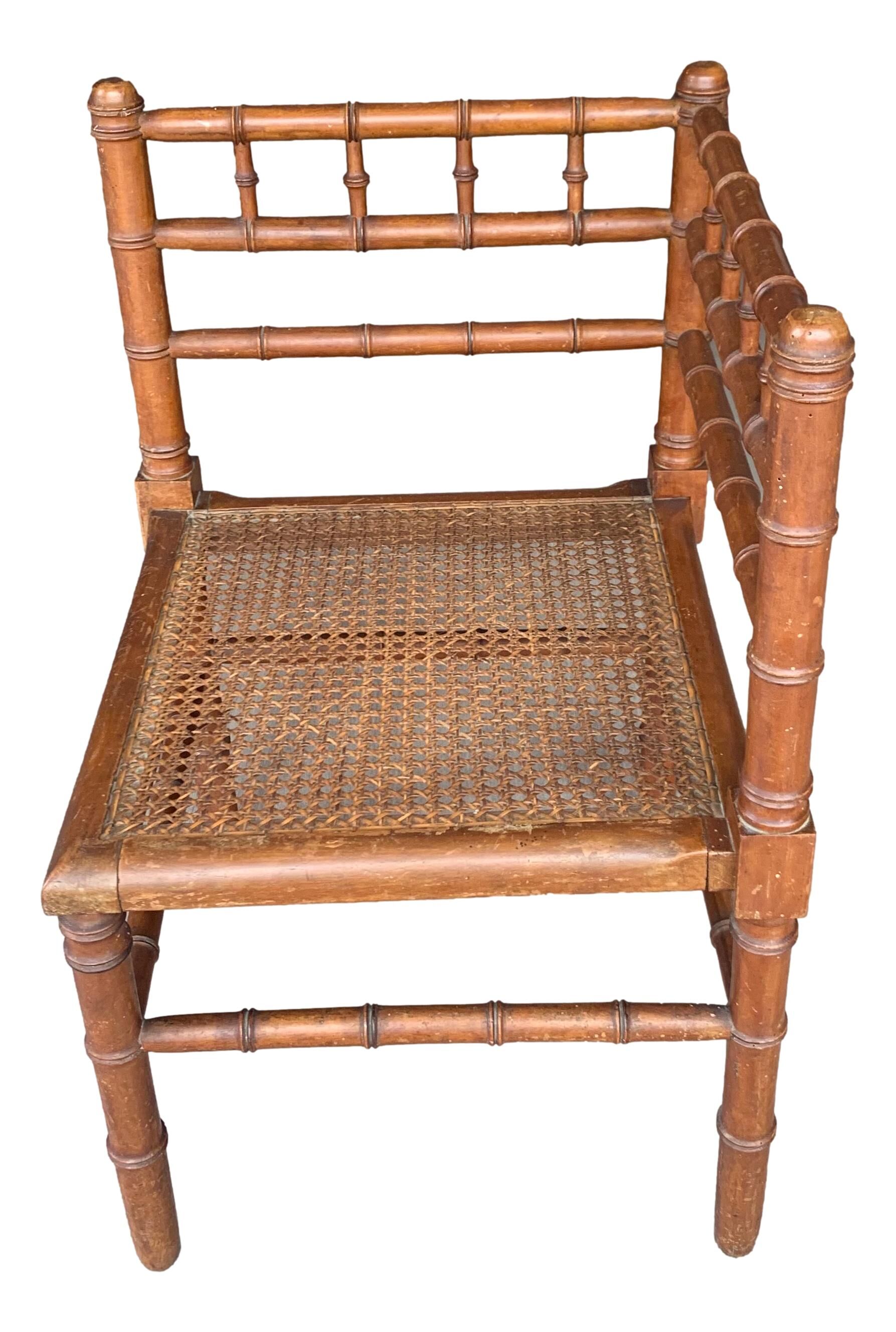 Corner chair with cannage called fire corner