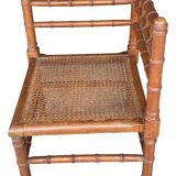 Chaise d’angle avec cannage dit coin de feu