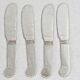 Christofle, 6 butter knives, spreaders, Luc Lanel, in silver-plated metal.
