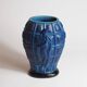 Vase Art Déco "Ingrid" en verre opaque bleu lapis par Henry Schlevogt