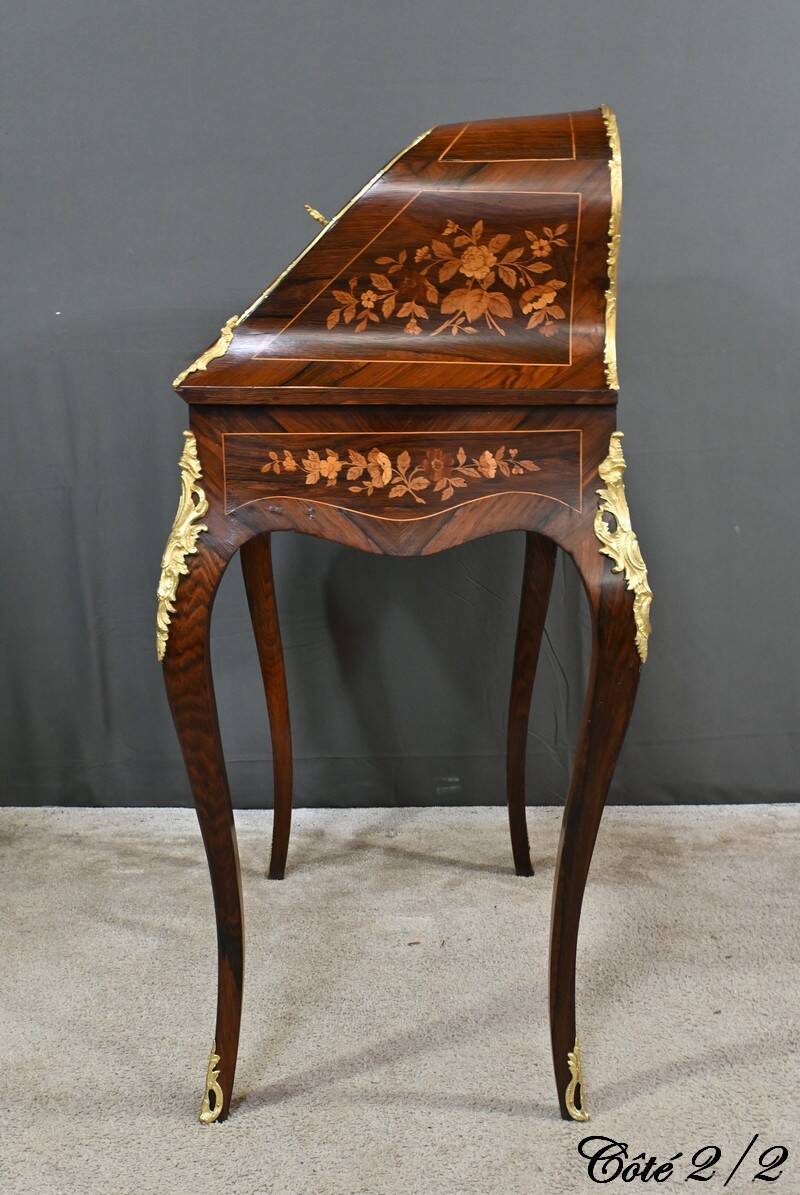 Rosewood Lady's Desk, Louis XV Style – Part 2 of the 19th Century