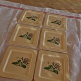 Set of 6 foie gras plates