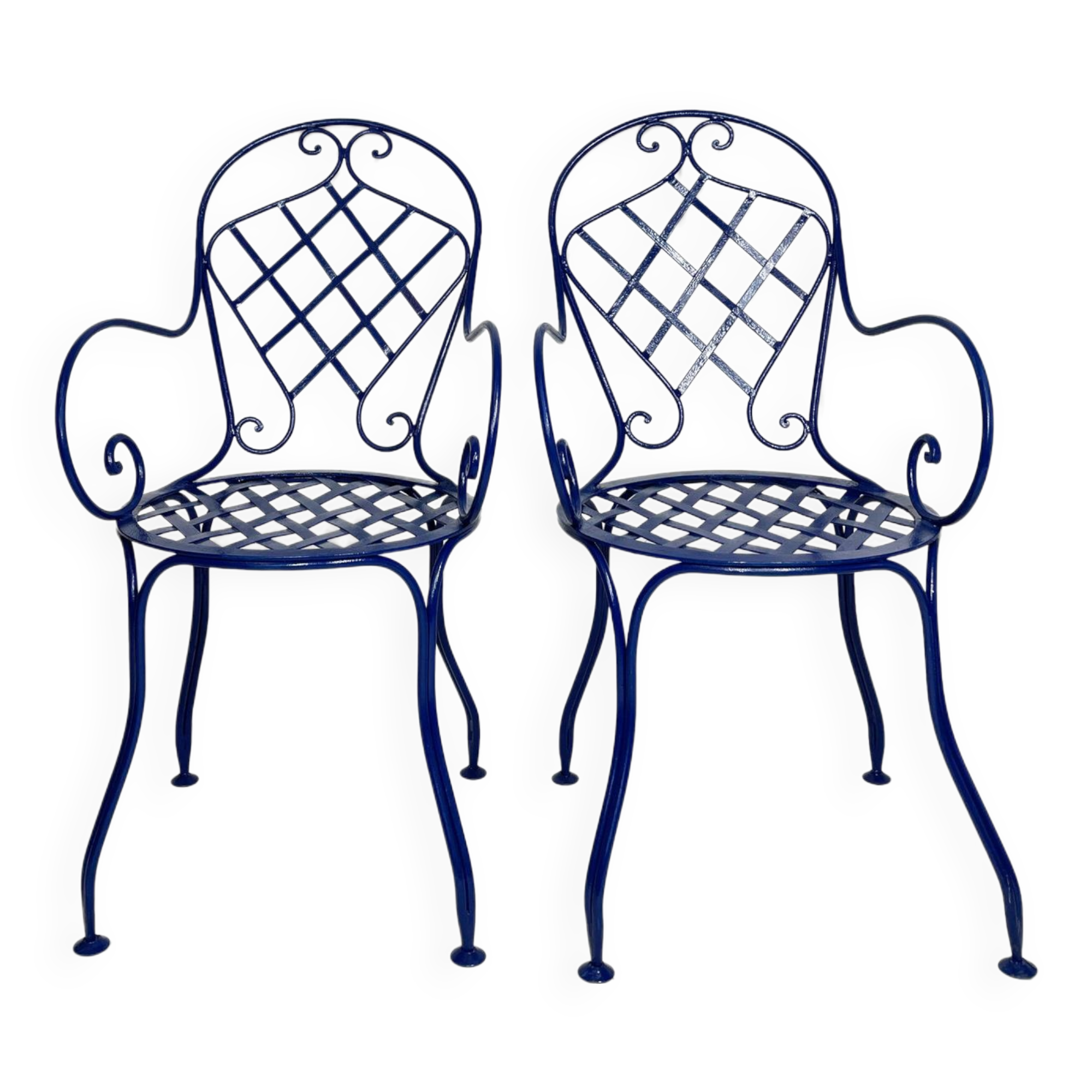 Chaises bistrot en fer forgé