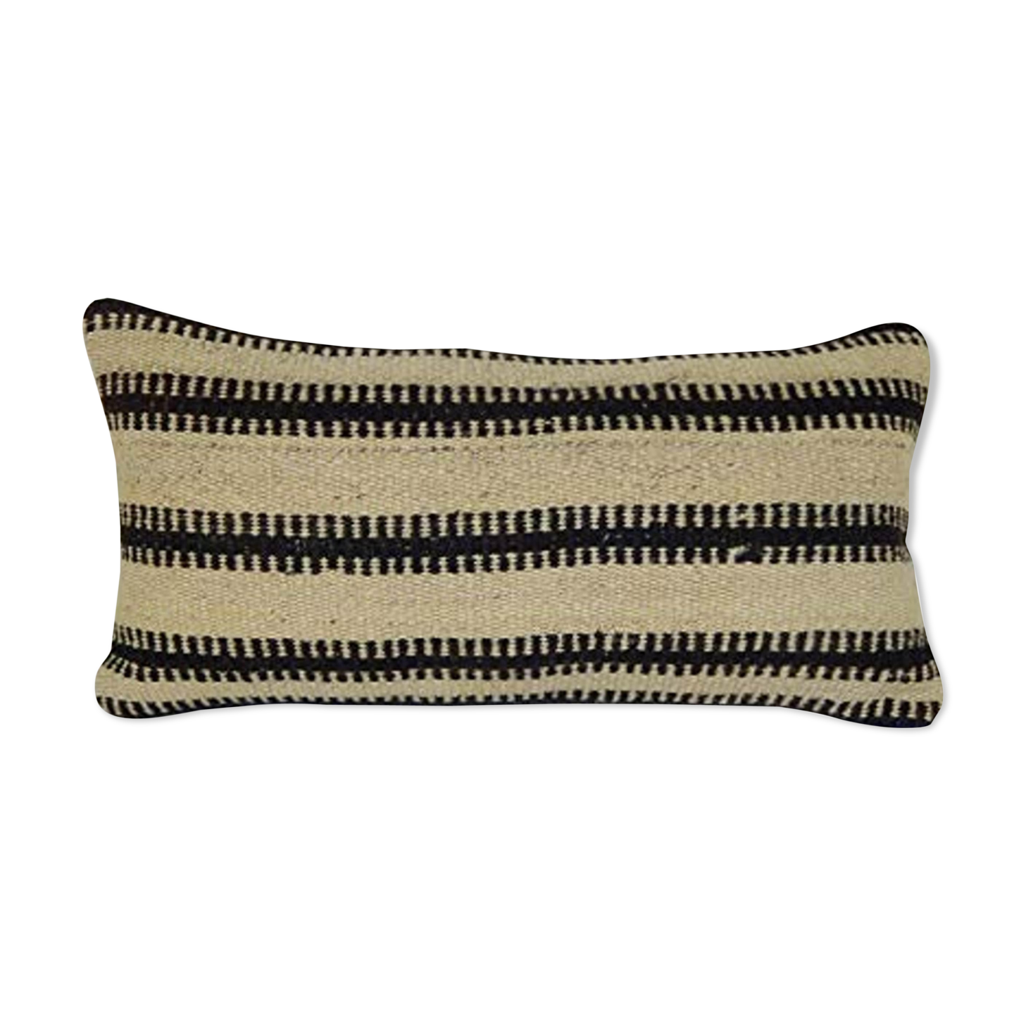 Couverture d'oreiller en laine Kilim organique simple faite à la main, 10'' X 20'' (25 x 50 Cm)