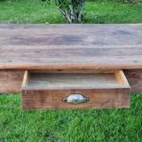 Antique farmers table French kitchen table walnut