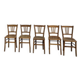 Série de 5 chaises bistrot
