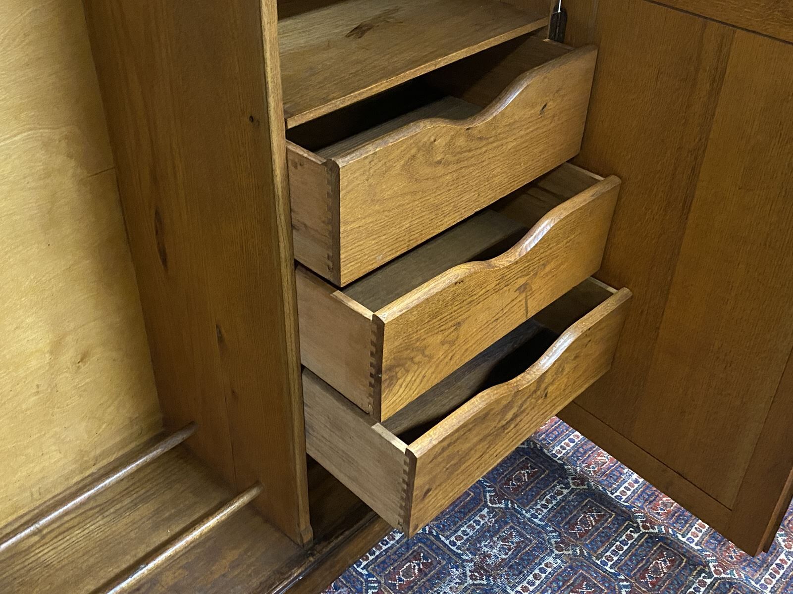 1930s English oak cabinet