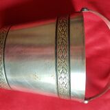 Silver metal ice bucket