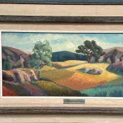 Original Swedish Oil on Panel – "Landscape" by Gunnar Munther – Signed – Vintage and Framed – 64 × 38 cm (25.2" × 15")