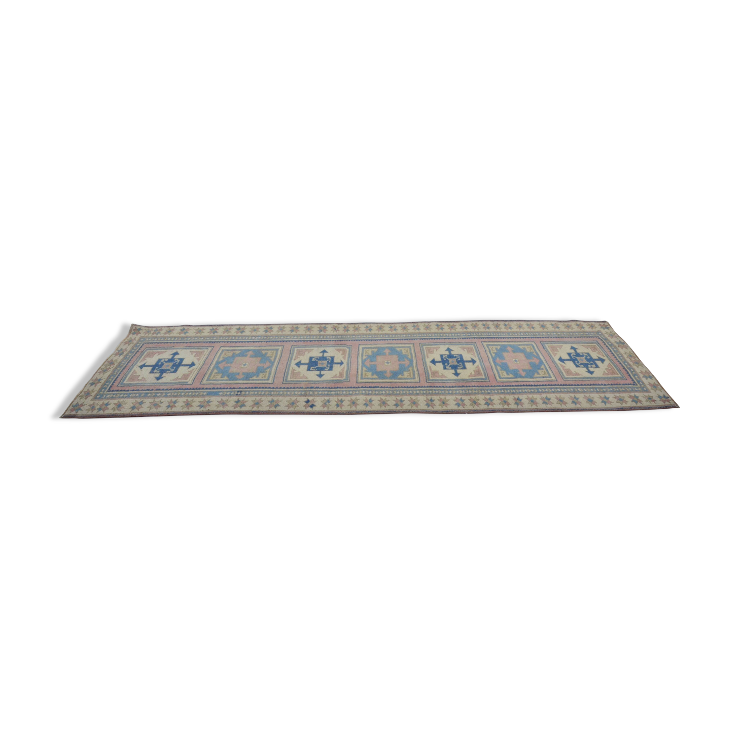 Vintage Oushak Runner Rug sku 3540