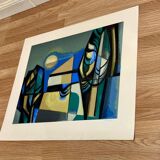 Lithograph signed "Albert Ferenz" Design 1950.