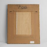 Signed Oil painting of a Landscape in Giltwood Frame, Belgium 1940s