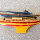 Wooden sailboat, cotton sails, vintage toy