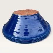 Handmade deep dish in glazed terracotta