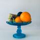 Blue glass stand cup