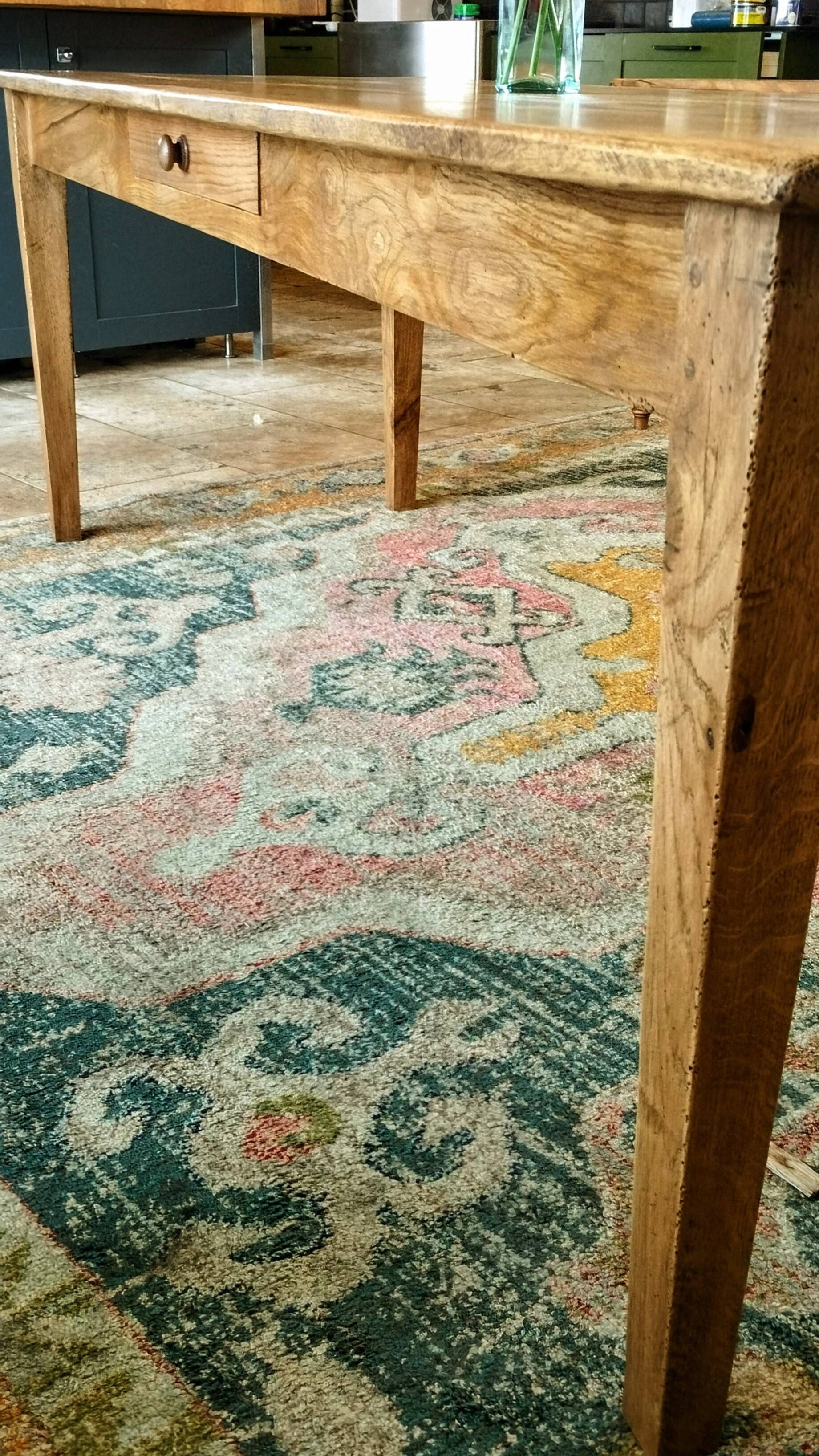 Solid oak farmhouse table 220cm x 75cm