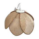 Suspension flower in rattan canning 1970
