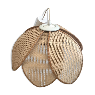 Suspension flower in rattan canning 1970