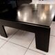 Table basse carrée bois laqué noir design 1980