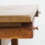 Square Antique Elm Dining Table